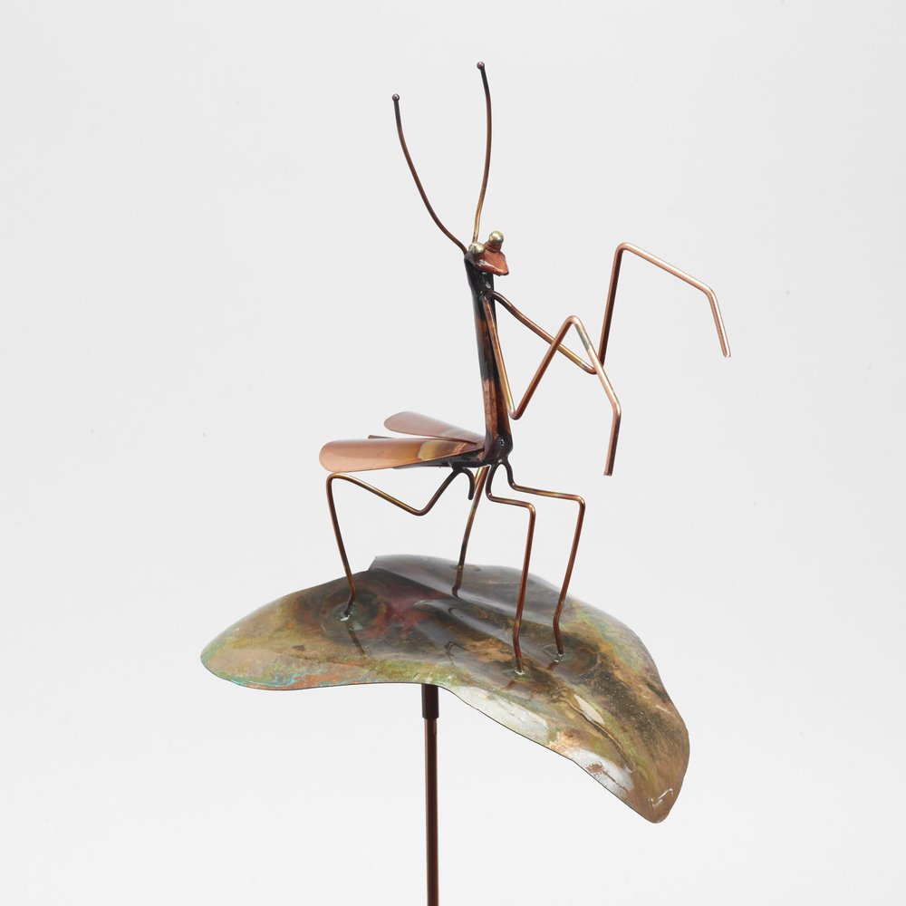 9" Copper Insect Garden Stake