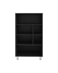 41" Black Wood Four Tier Bookcase