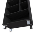 41" Black Wood Four Tier Bookcase