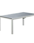 71" Brown And Black Heavy Duty Plastic Outdoor Dining Table with Umbrella Hole