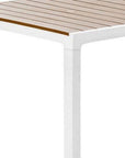 71" Brown And Black Heavy Duty Plastic Outdoor Dining Table with Umbrella Hole