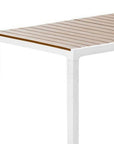71" Brown And Black Heavy Duty Plastic Outdoor Dining Table with Umbrella Hole