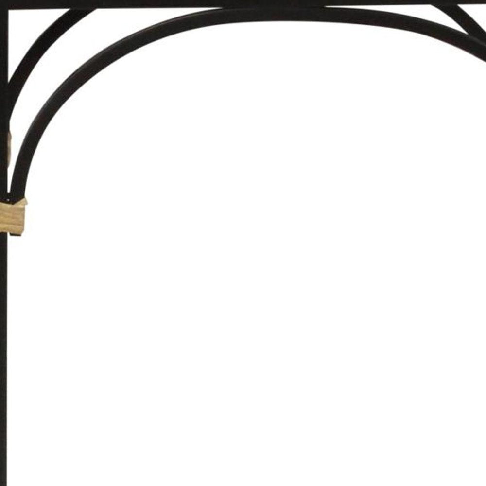 Set of Two Natural And Black Distressed Solid Wood And Steel Frame Nested Tables