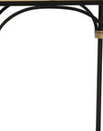 Set of Two Natural And Black Distressed Solid Wood And Steel Frame Nested Tables