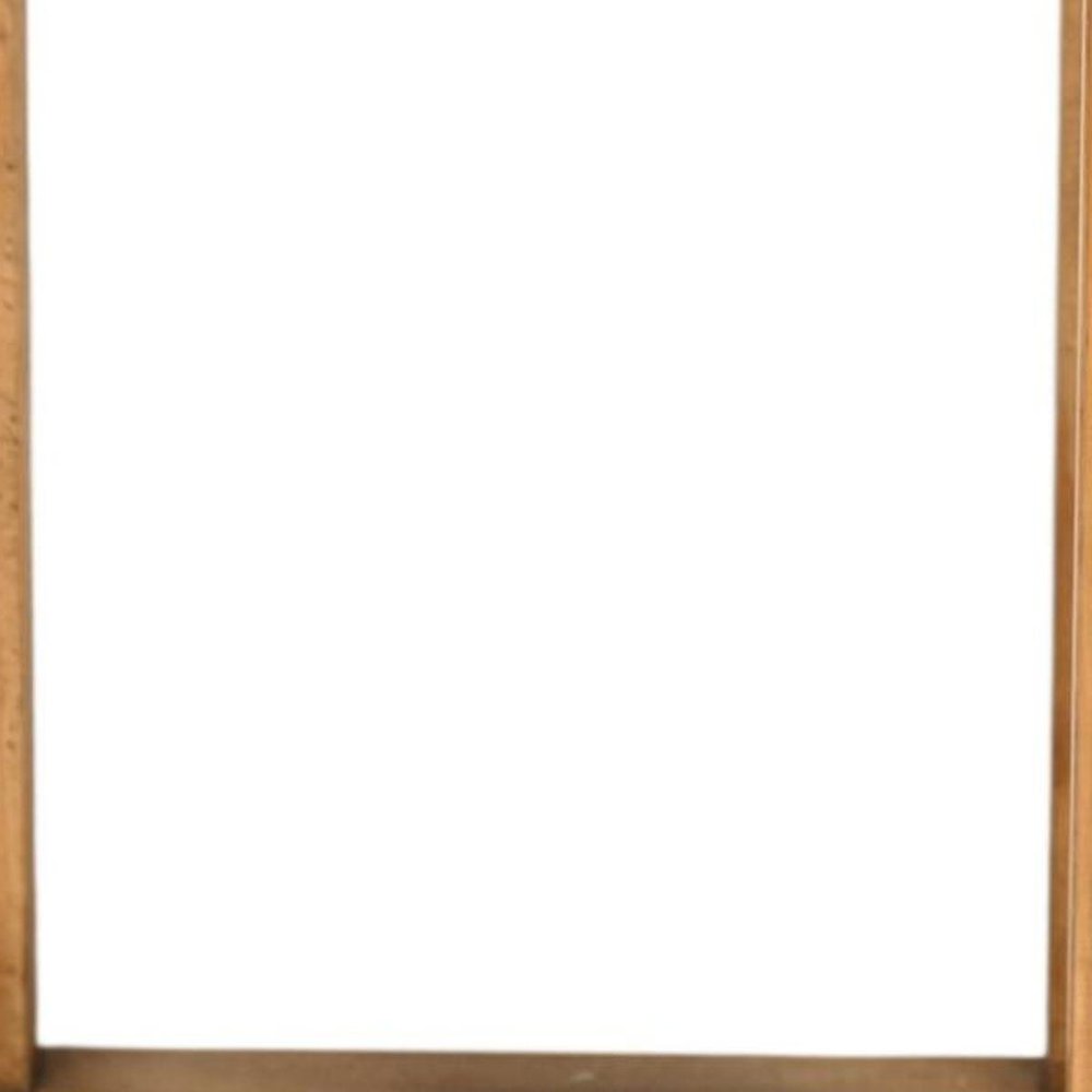 Set of Two Black and Brown Distressed Marble and Solid Wood Square Frame Nested Tables