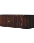 43" Chestnut Solid Wood Floating Wall Mount Console Table