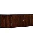 43" Chestnut Solid Wood Floating Wall Mount Console Table