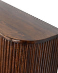 43" Chestnut Solid Wood Floating Wall Mount Console Table