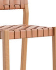 30" Brown Solid Wood Low Back Outdoor Bar Height Chair