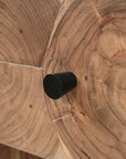 30" Natural Solid Wood Live Edge One Drawer Nightstand