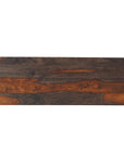 57" Mahogany and Dark Brown Solid Wood Pedestal Console Table