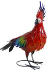 17" Red And Blue Metal Birds Garden Accents Accessories