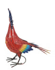 17" Red And Blue Metal Birds Garden Accents Accessories