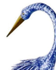 34" Blue And Gold Metal Birds Garden Accents Accessories