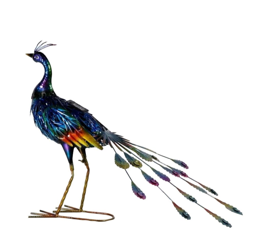 23" Purple And Blue Metal LED lights Birds Garden Accents Accessories