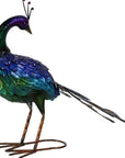 18" Blue And Green Metal Birds Garden Accents Accessories