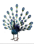 23" Blue And Purple Metal Birds Garden Accents Accessories