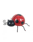 13" Red And Black Metal Insect Garden Accents Accessories