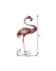 37" Pink And Yellow Metal Flamingo Garden Accents Accessories