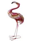 37" Pink And Yellow Metal Flamingo Garden Accents Accessories