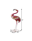 37" Pink And Yellow Metal Flamingo Garden Accents Accessories