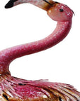 37" Pink And Yellow Metal Flamingo Garden Accents Accessories