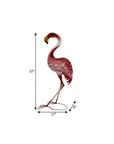 37" Pink Metal Flamingo Garden Accents Accessories