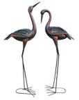 47" Copper And Green Metal Birds Garden Accents Accessories