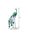 35" Purple And Blue Metal LED lights Birds Garden Accents Accessories