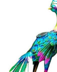 35" Purple And Blue Metal LED lights Birds Garden Accents Accessories