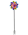 58" Purple Blue And Red Metal Windmill