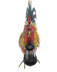 18" Red Blue And Yellow Metal LED lights Birds Garden Accents Accessories