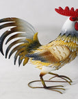 16" Yellow White And Red Metal Birds Garden Accents Accessories