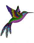 Set of Four Blue Purple And Red Metal Birds Garden Accents Accessories