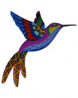 Set of Four Blue Purple And Red Metal Birds Garden Accents Accessories