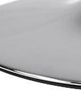 Set of Two Black And Silver Faux Leather And Aluminum Adjustable Height Swivel Bar Chairs