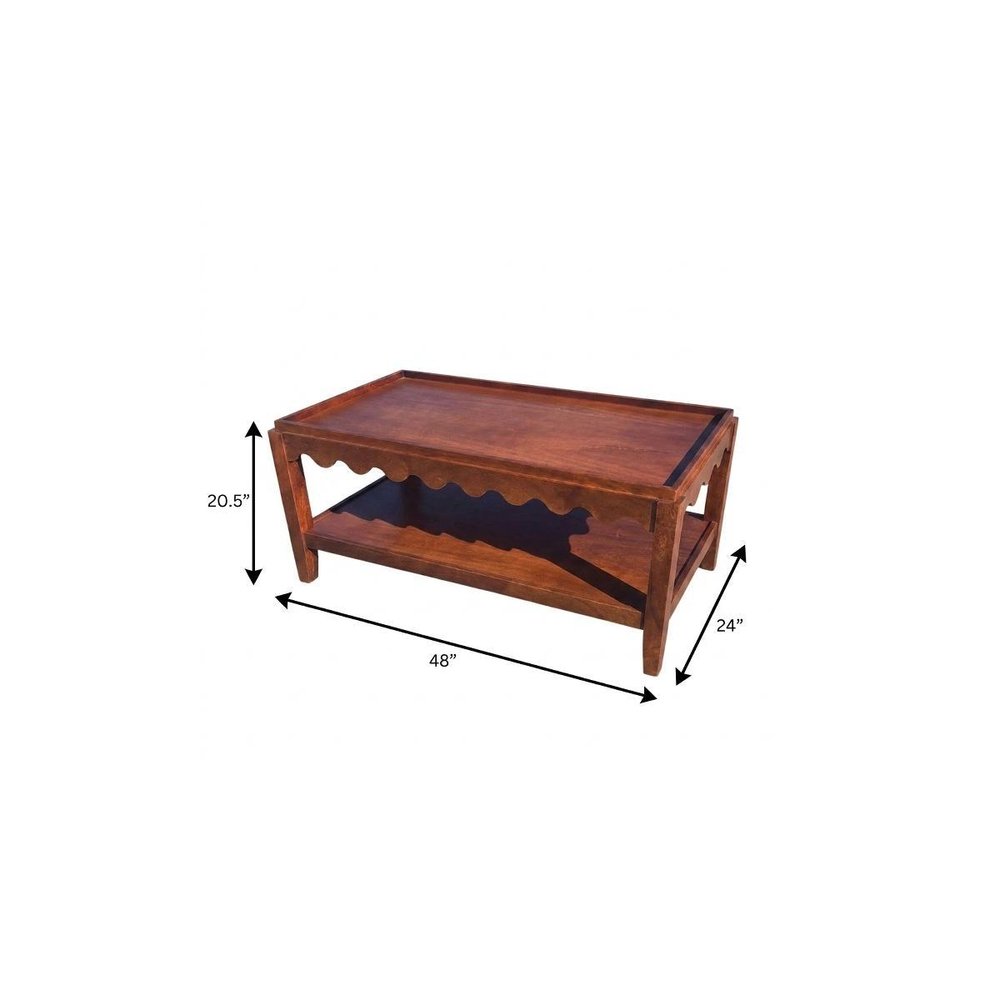 48" Chestnut Solid Wood Coffee Table