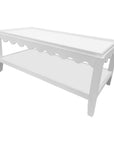 48" White Solid Wood Coffee Table