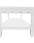 48" White Solid Wood Coffee Table