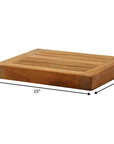 12" Brown Solid Wood Wall Mounted Floating Shelf