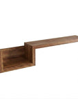 47" Oak Solid Wood Wall Mounted Floating Shelf