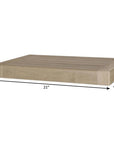 18" Brown Solid Wood Wall Mounted Floating Shelf