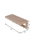 24" Brown Solid Wood Wall Mounted Floating Shelf