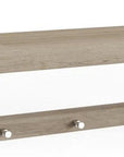 24" Brown Solid Wood Wall Mounted Floating Shelf