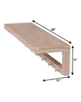 24" Brown Solid Wood Wall Mounted Floating Shelf