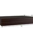 12" Espresso Solid Wood Wall Mounted Floating Shelf
