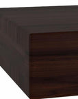 12" Espresso Solid Wood Wall Mounted Floating Shelf
