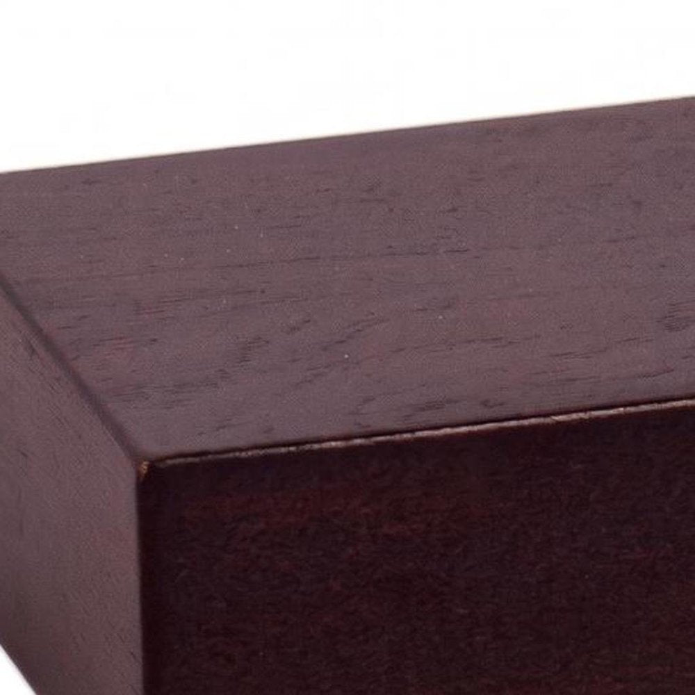 18" Espresso Solid Wood Wall Mounted Floating Shelf