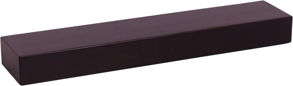 18" Espresso Solid Wood Wall Mounted Floating Shelf