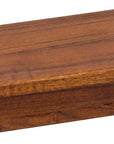 12" Brown Solid Wood Wall Mounted Floating Shelf